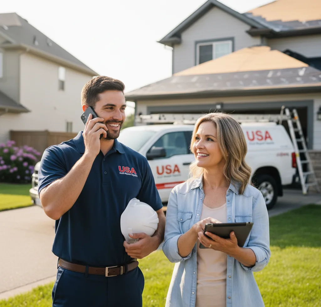 USA Roof Repair Experts customer support in Dillsboro